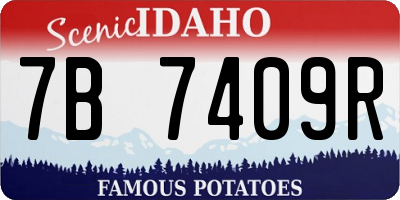 ID license plate 7B7409R