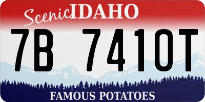 ID license plate 7B7410T