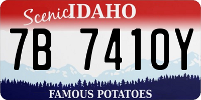 ID license plate 7B7410Y