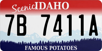 ID license plate 7B7411A