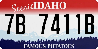 ID license plate 7B7411B