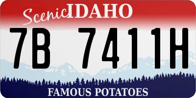 ID license plate 7B7411H