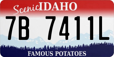 ID license plate 7B7411L