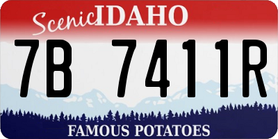 ID license plate 7B7411R