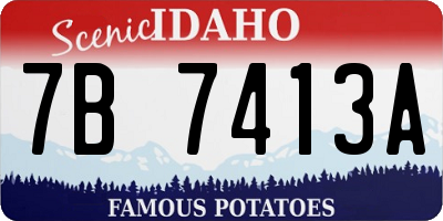 ID license plate 7B7413A