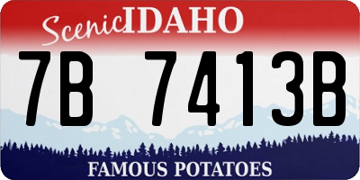 ID license plate 7B7413B