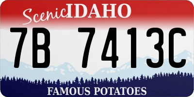 ID license plate 7B7413C