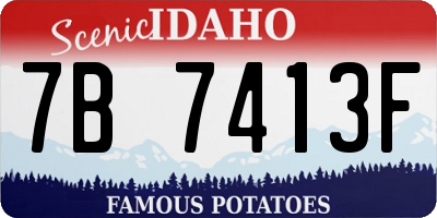 ID license plate 7B7413F