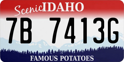 ID license plate 7B7413G