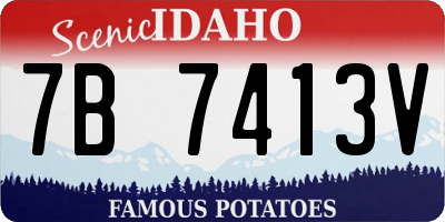 ID license plate 7B7413V