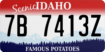 ID license plate 7B7413Z