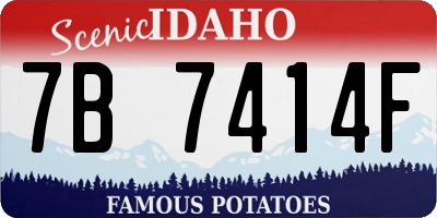 ID license plate 7B7414F