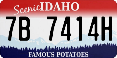 ID license plate 7B7414H