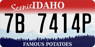 ID license plate 7B7414P