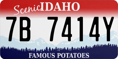 ID license plate 7B7414Y