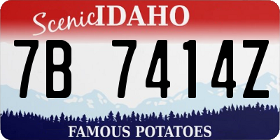 ID license plate 7B7414Z