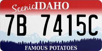 ID license plate 7B7415C