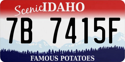 ID license plate 7B7415F