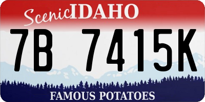ID license plate 7B7415K