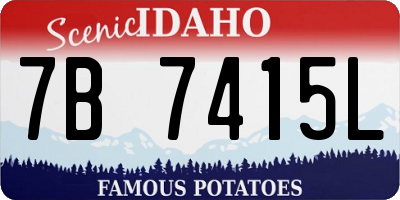 ID license plate 7B7415L