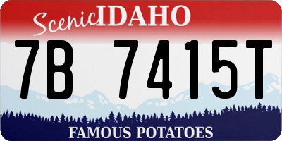 ID license plate 7B7415T