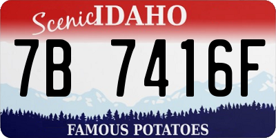 ID license plate 7B7416F