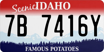 ID license plate 7B7416Y