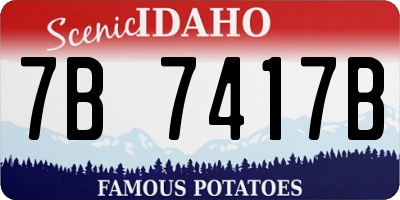 ID license plate 7B7417B