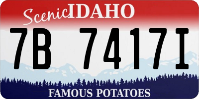 ID license plate 7B7417I