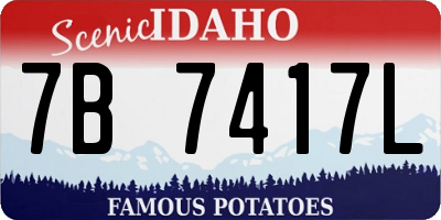 ID license plate 7B7417L