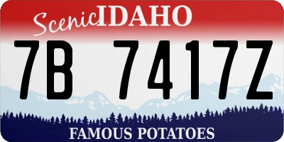 ID license plate 7B7417Z