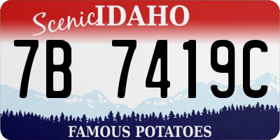 ID license plate 7B7419C