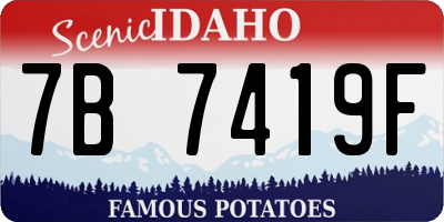 ID license plate 7B7419F