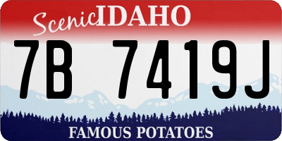 ID license plate 7B7419J