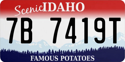 ID license plate 7B7419T