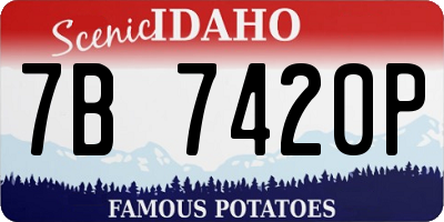 ID license plate 7B7420P