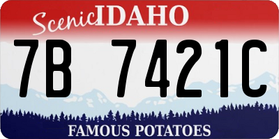ID license plate 7B7421C