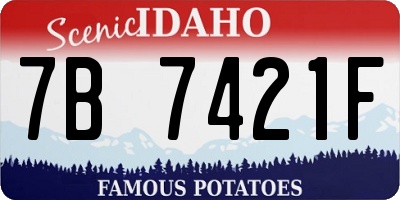 ID license plate 7B7421F