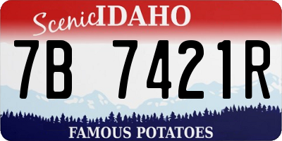 ID license plate 7B7421R