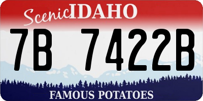 ID license plate 7B7422B