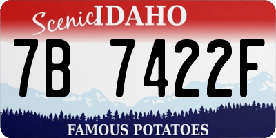 ID license plate 7B7422F