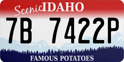 ID license plate 7B7422P
