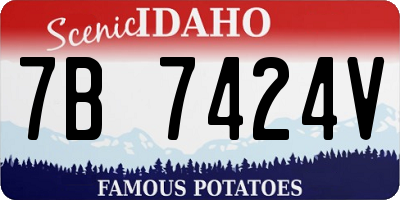 ID license plate 7B7424V