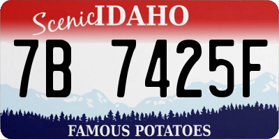 ID license plate 7B7425F