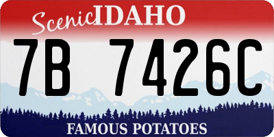 ID license plate 7B7426C