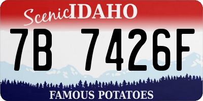 ID license plate 7B7426F