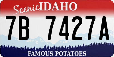 ID license plate 7B7427A