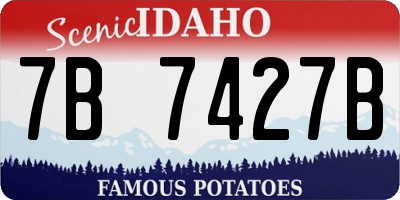 ID license plate 7B7427B