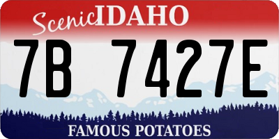 ID license plate 7B7427E