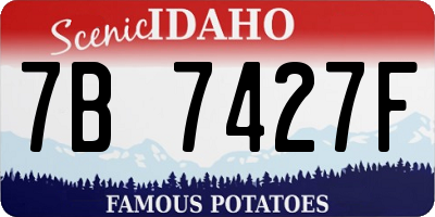 ID license plate 7B7427F